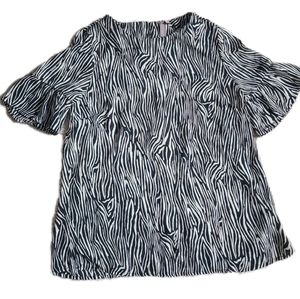 NWOT Brina & Em Colsten Ruffle Sleeve Women's Flowy Blouse